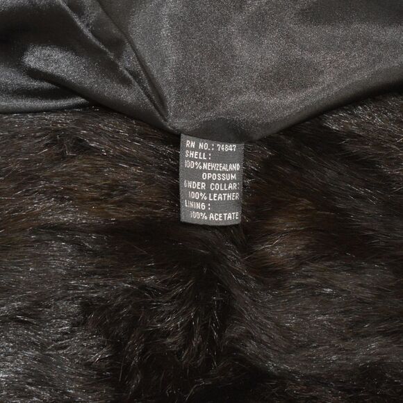 ANDREW MARC Women's Genuine New Zealand Opossum Fur Vest Black Size M - Picture 8 of 10